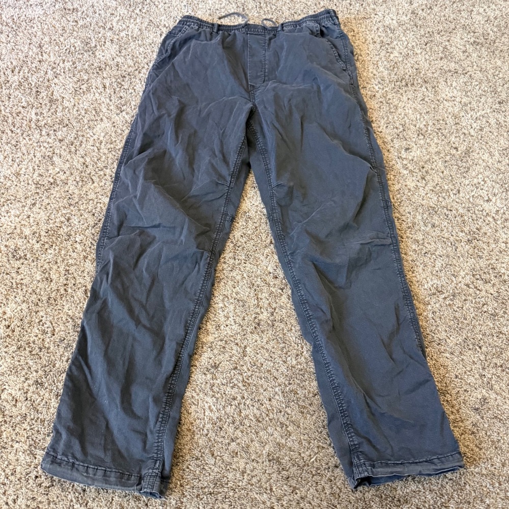 American Eagle Mens Jogger Pants Charcoal Gray Elastic Waist Size Medium Tall